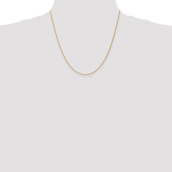 1.2mm, 14k Yellow Gold, Solid Parisian Wheat Chain Necklace, 20 Inch - Picture 2 of 8
